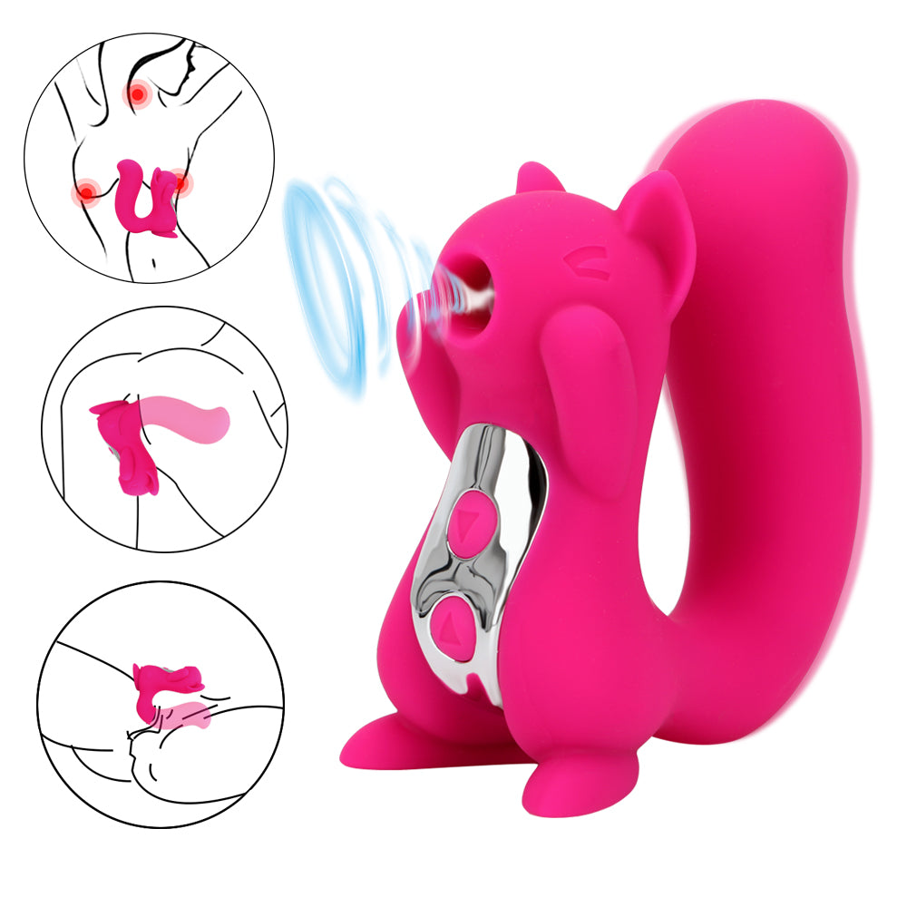 Tongue Vibrator Clitoris Licking Stimulator Nipple Sucker - Adult Toys