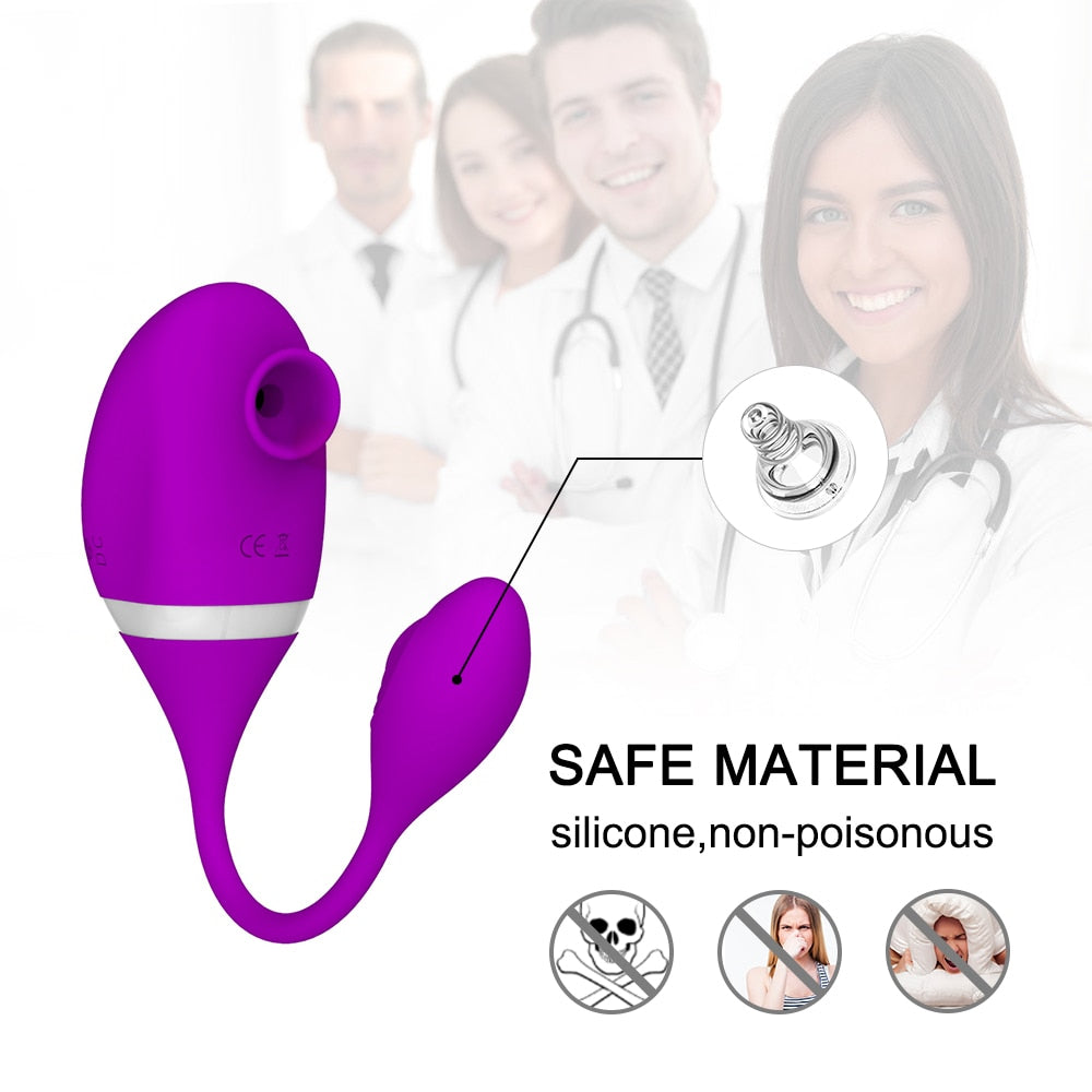 Sucker Shock-absorbing Double-headed Dual-use Vibrator Weadultshop