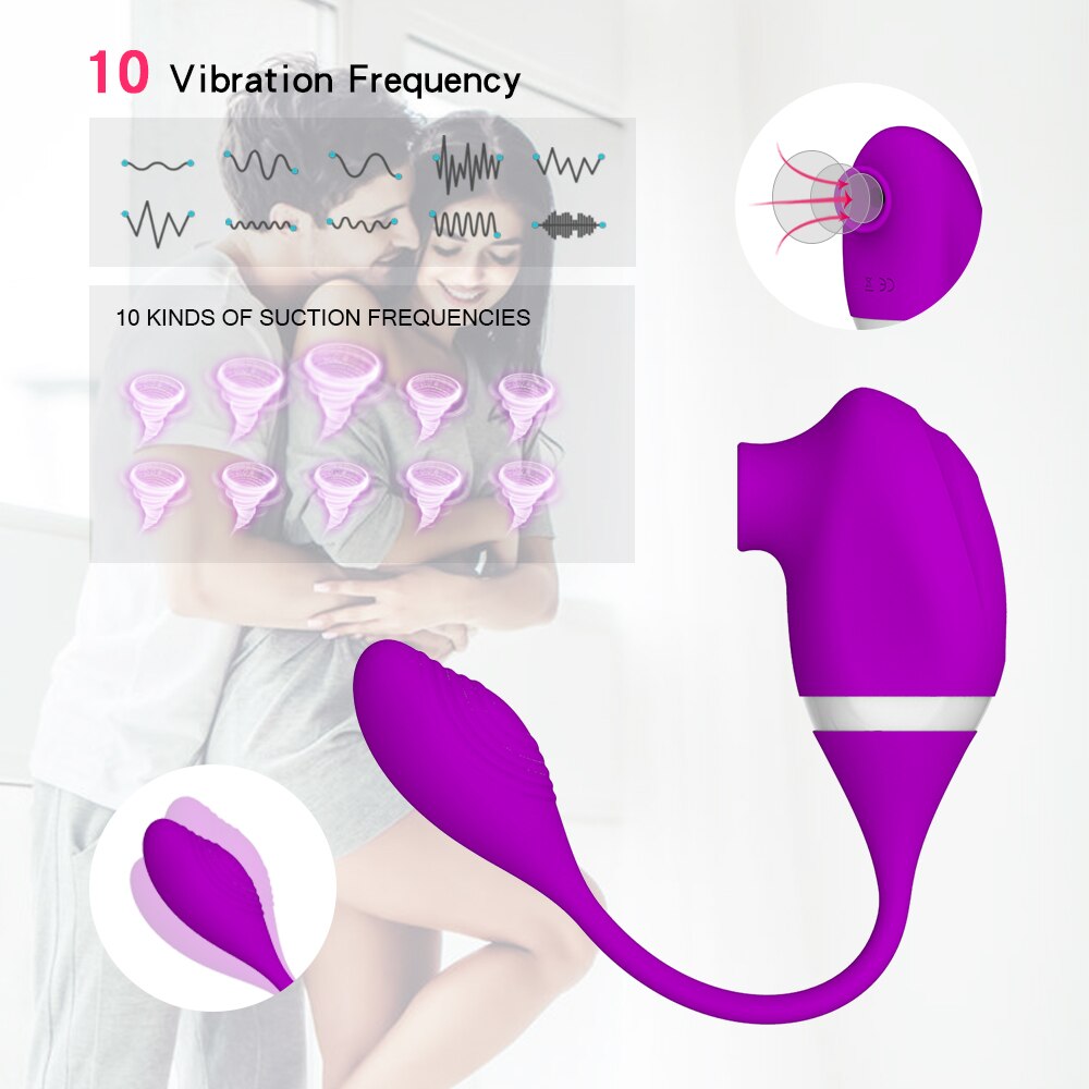Sucker Shock-absorbing Double-headed Dual-use Vibrator Weadultshop