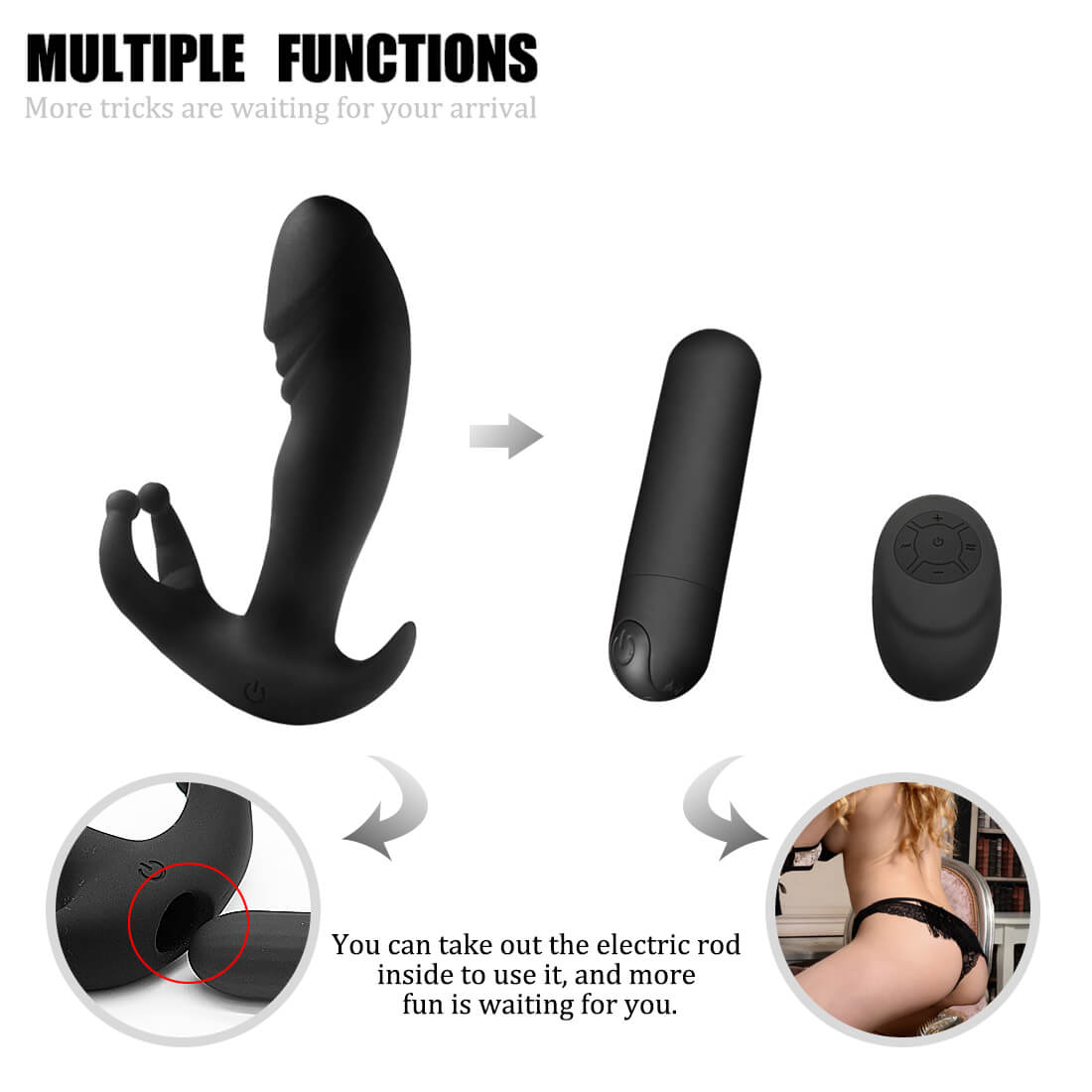 Prostate Massager Waterproof Butt Plug Prostate Vibrator - Adult Toys