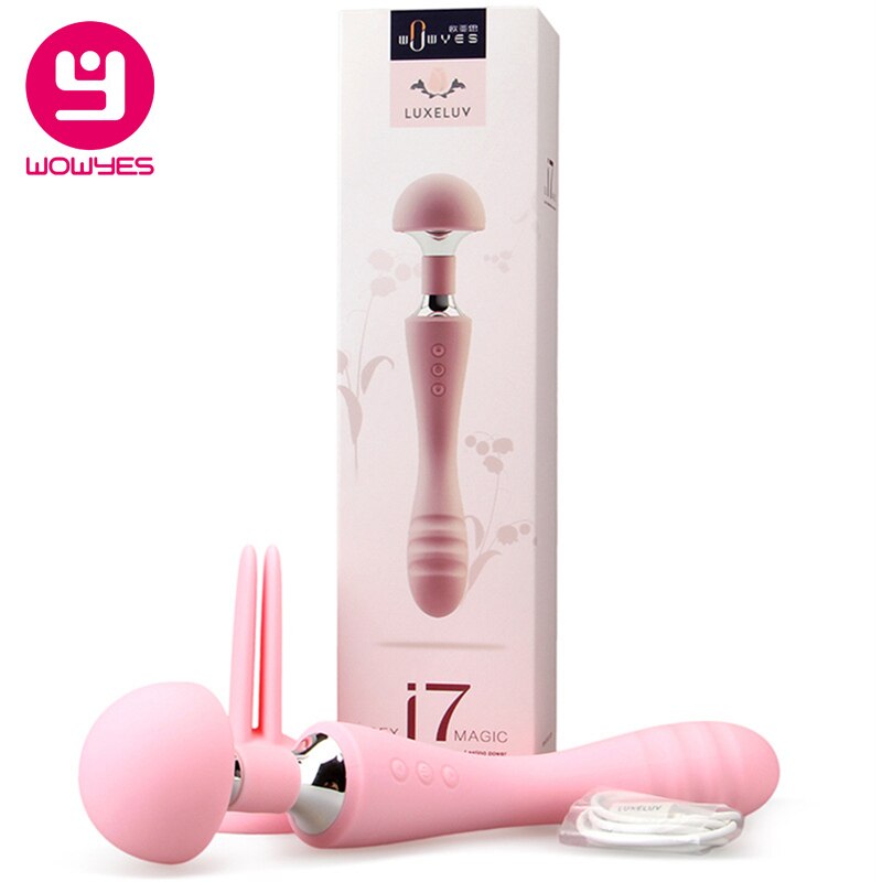 Wowyes I7 Double Mushroom Heads Wave Design Vibrator Weadultshop