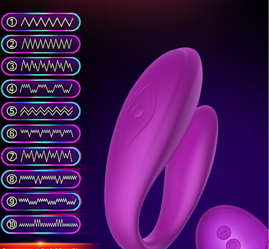 Wearable Wireless Vibrator Dildo G Spot C Shape Silicone Stimulator - Adult Toys