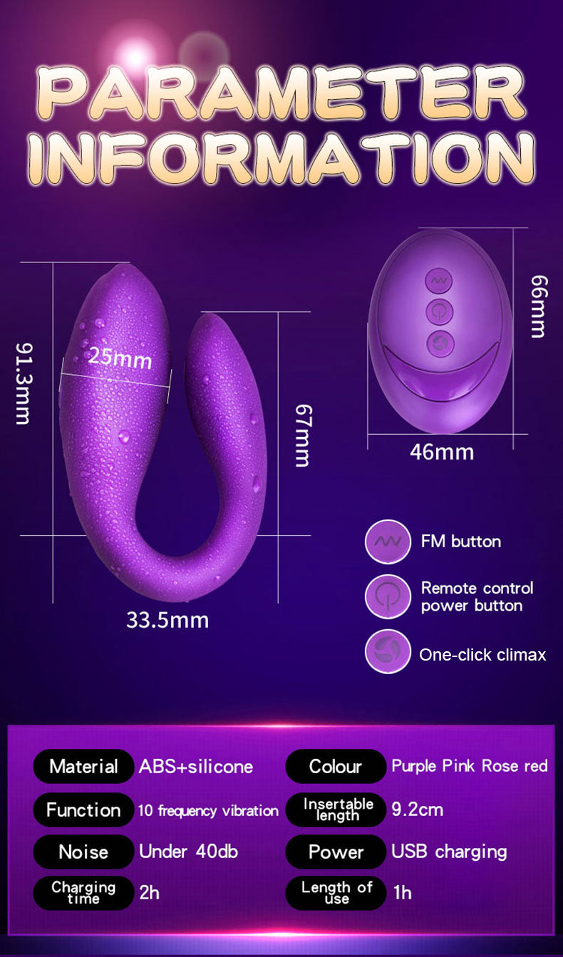 Wearable Wireless Vibrator Dildo G Spot C Shape Silicone Stimulator - Adult Toys