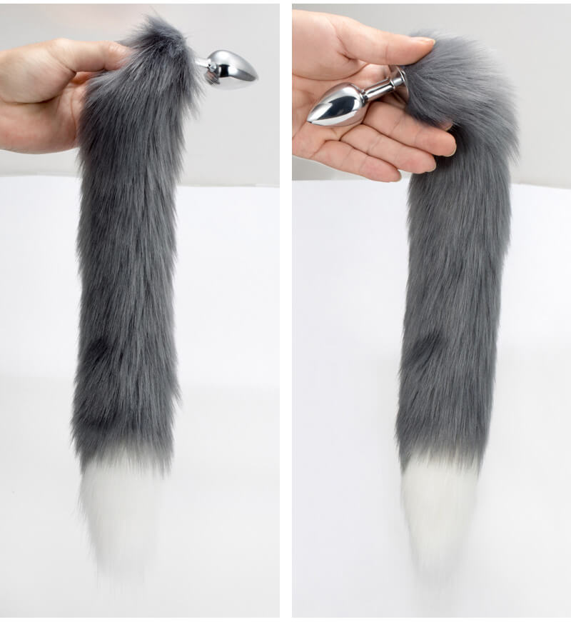 Stainless Steel Faux Wolf Tail For Women Men weadultshop