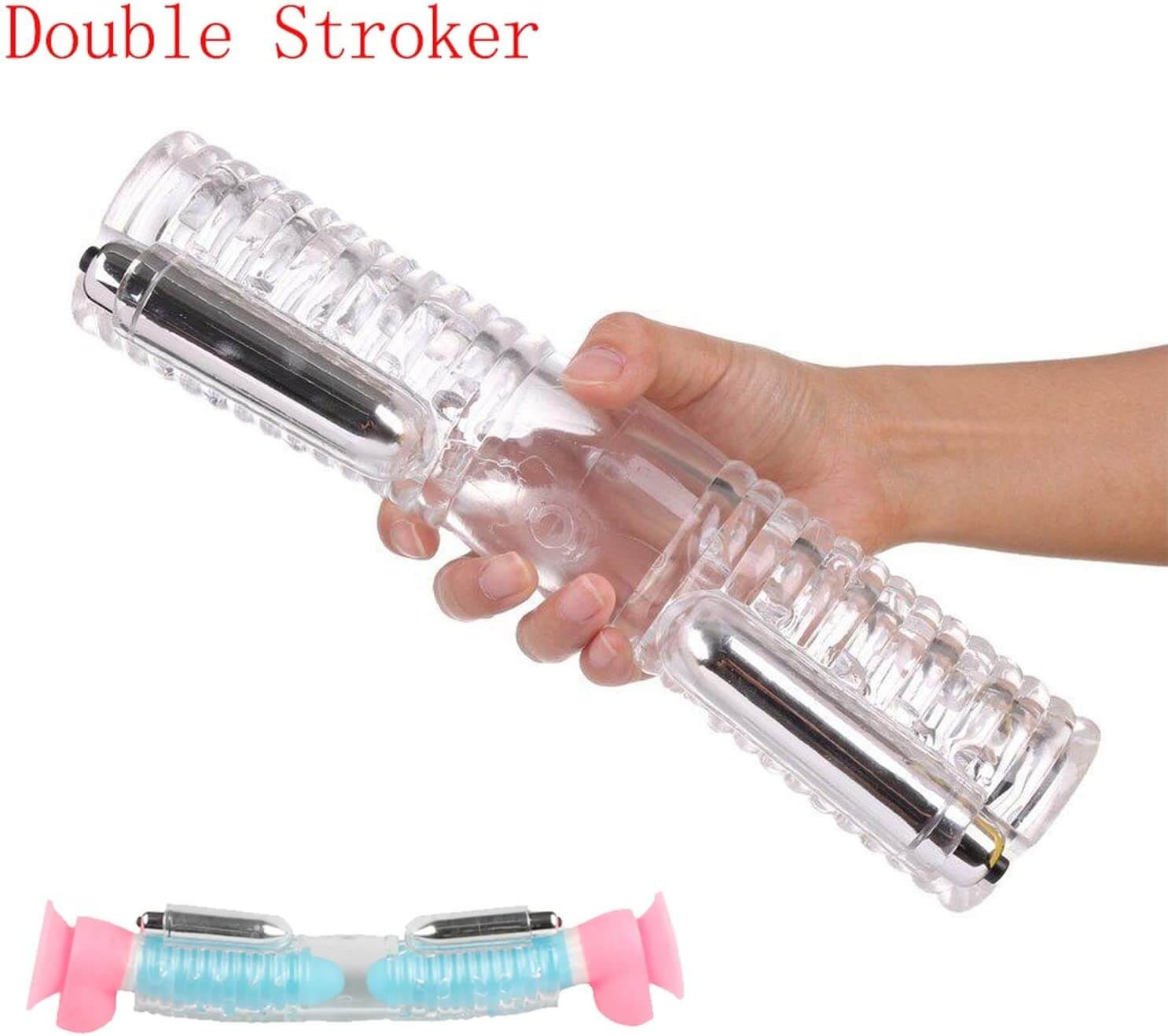 Sex Toys Gay Double Stroker Penis Vibration Trainer - Adult Toys