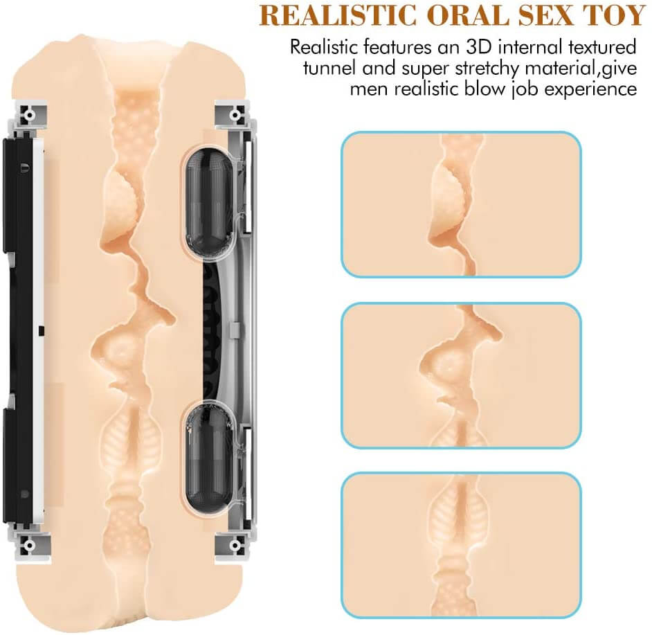 2In1 Pocket Pussy Sex Toy 3D Realistic Textured Vagina Anus Stroker Best Sex Toys