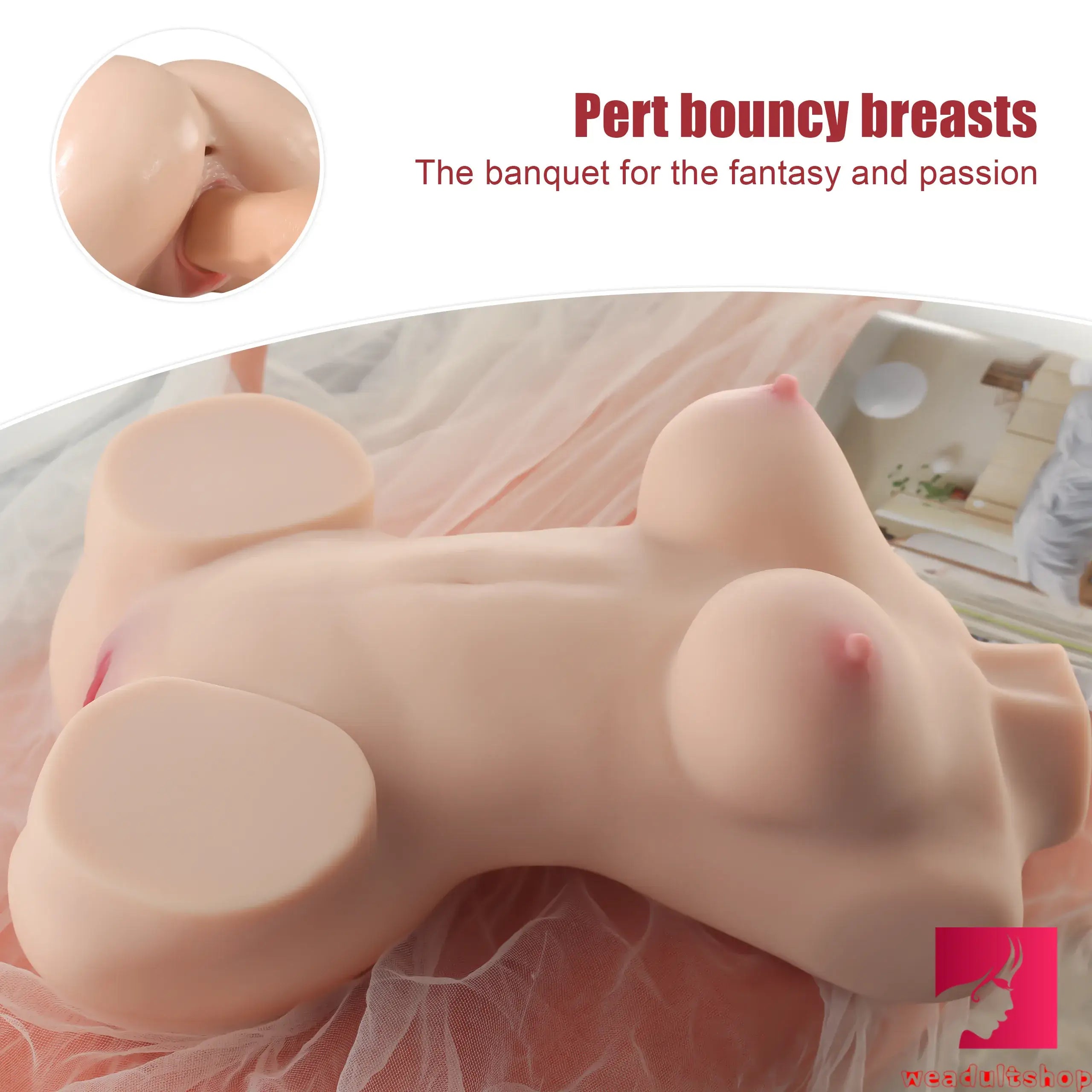9.45lb Realistic Real Touching Feeling TPR Sex Doll Torso For Breasts Sex