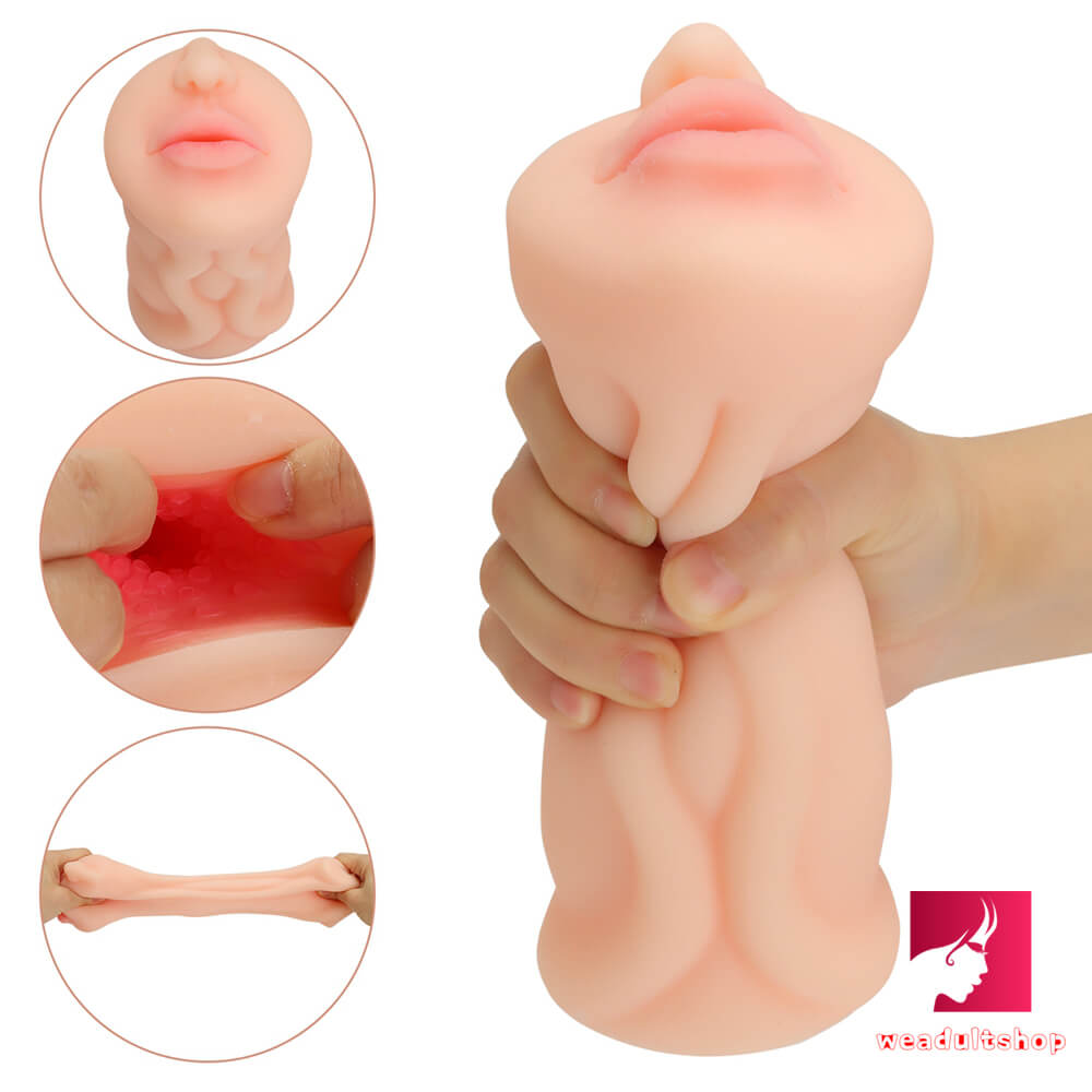 Soft Top Quality TPR Pussy Sex Toy With Teeth In Mouth