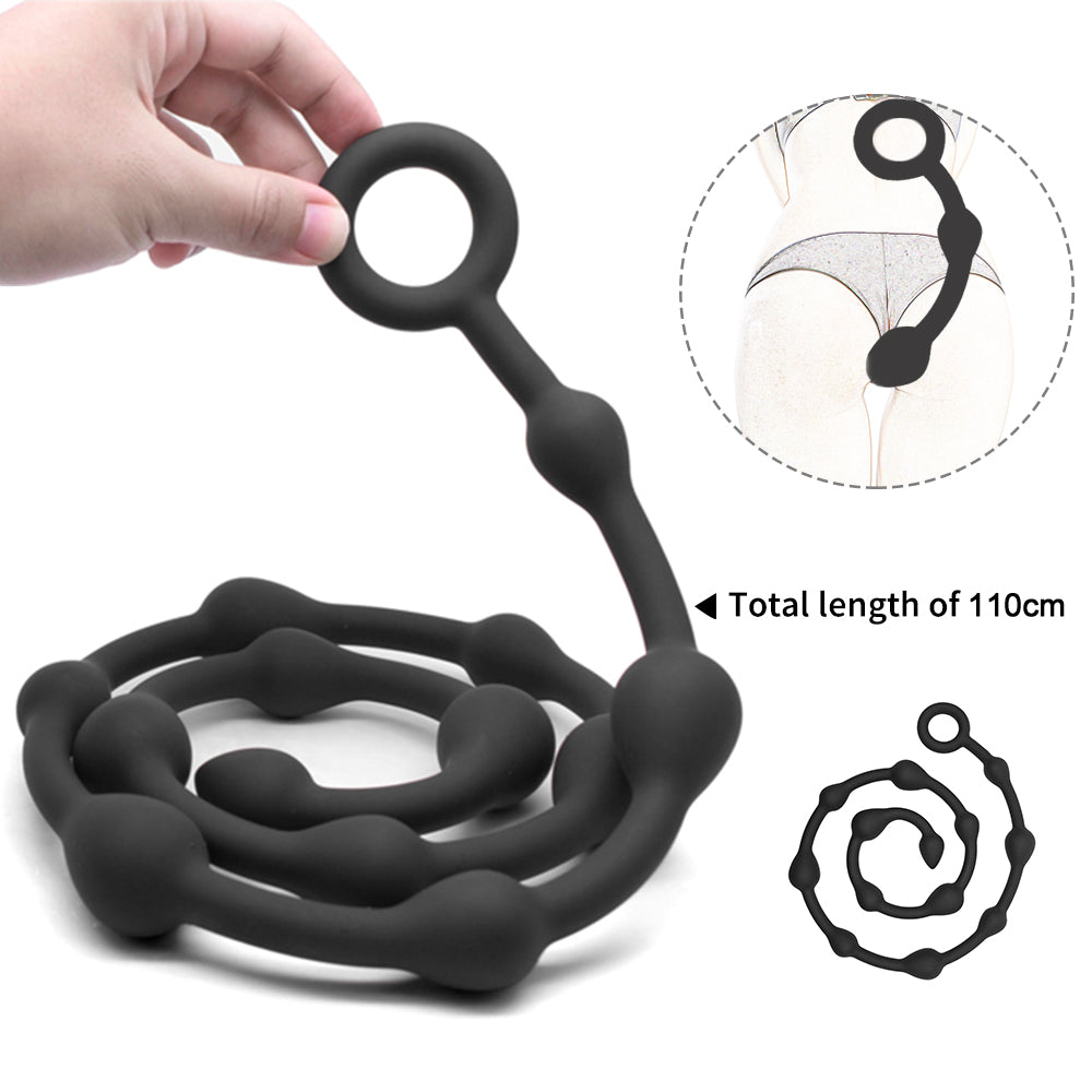 Pull Beads G-spot Back Court Stimualtion Long Anal Plug For Women Gay - Adult Toys