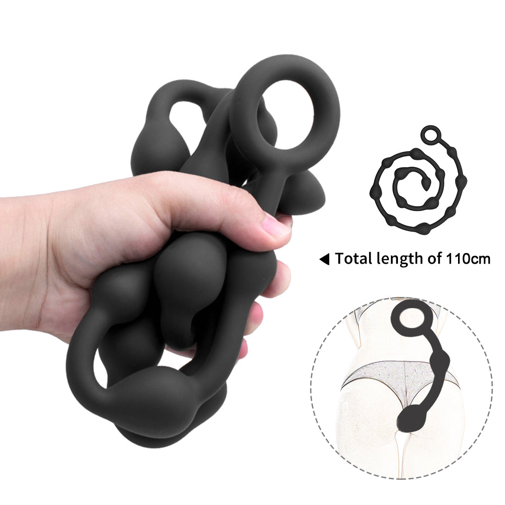 Pull Beads G-spot Back Court Stimualtion Long Anal Plug For Women Gay - Adult Toys