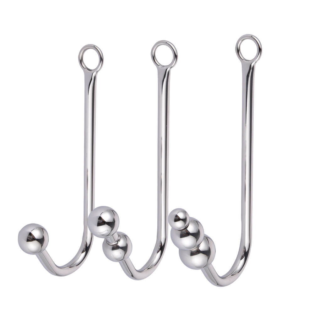Stainless Steel Anal Hooks With Beads weadultshop
