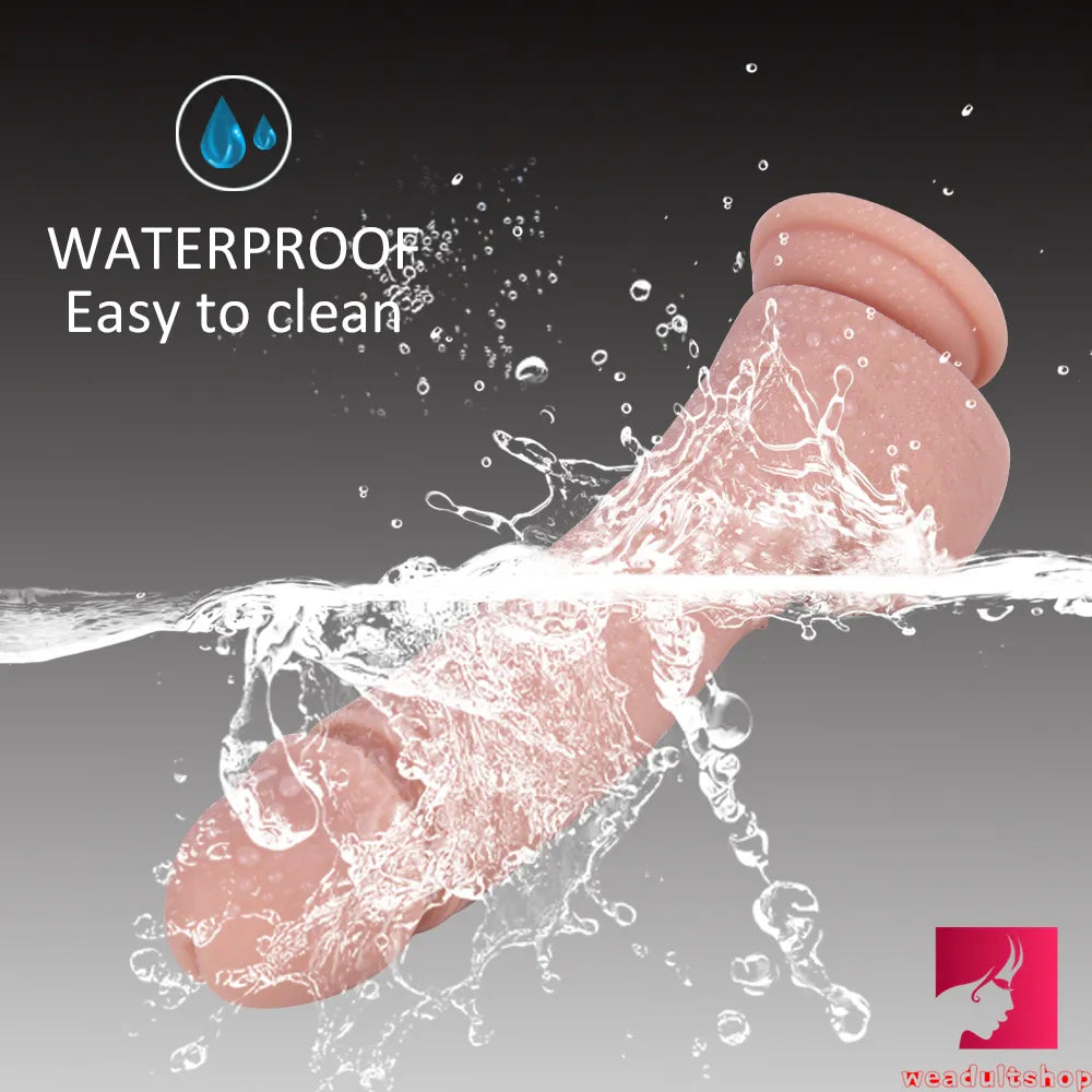 8.26in Soft Single Layer Silicone Big Dildo For Vagina Anal Massage