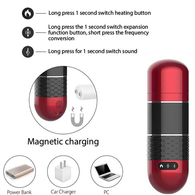 Interactive Male Masturbator VR Vibrating Thrusting Heating - Adult Toys