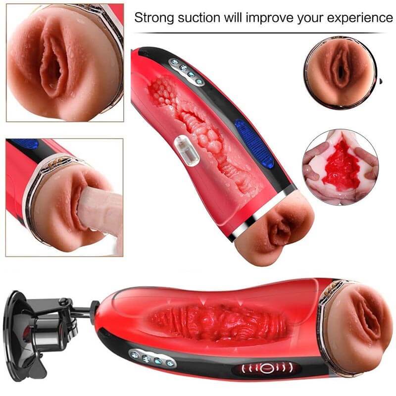 Pickup Suction Sex Toy Heating Voice Penis Stroker - Adult Toys