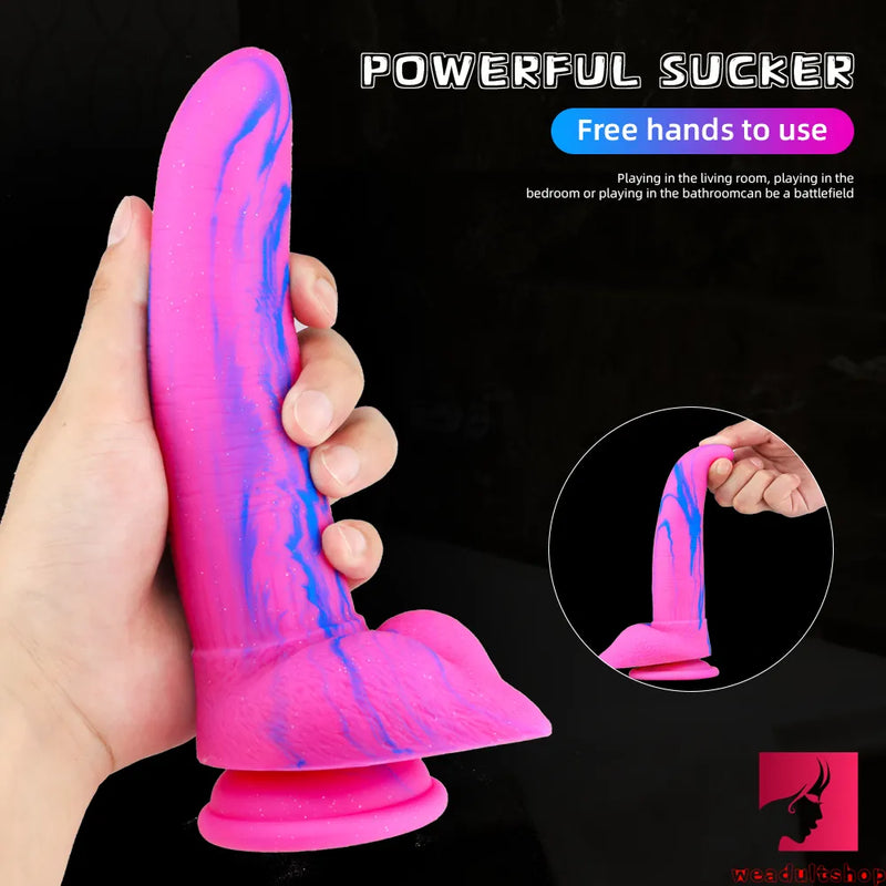 7.8in Colorful Banana Spice Fruit Penis Dildo For Famales Toy