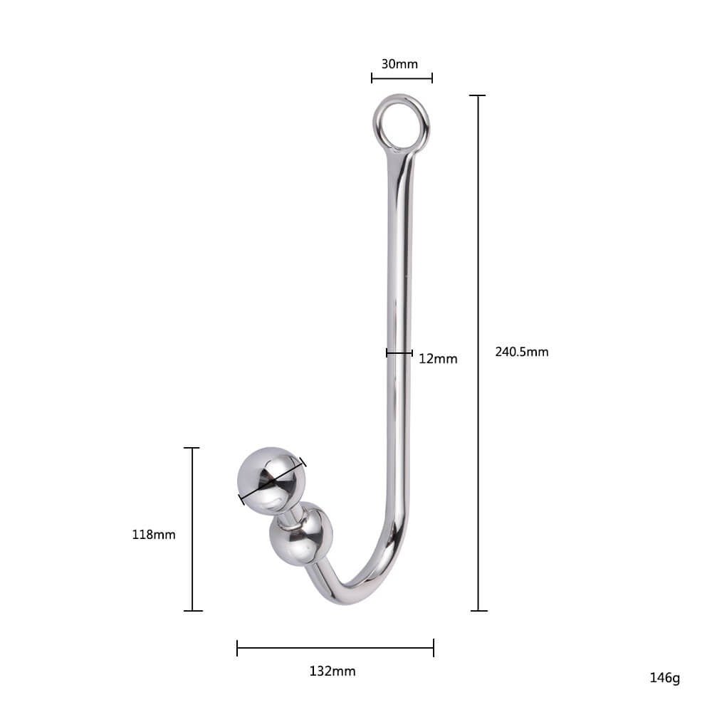 Stainless Steel Anal Hooks With Beads weadultshop