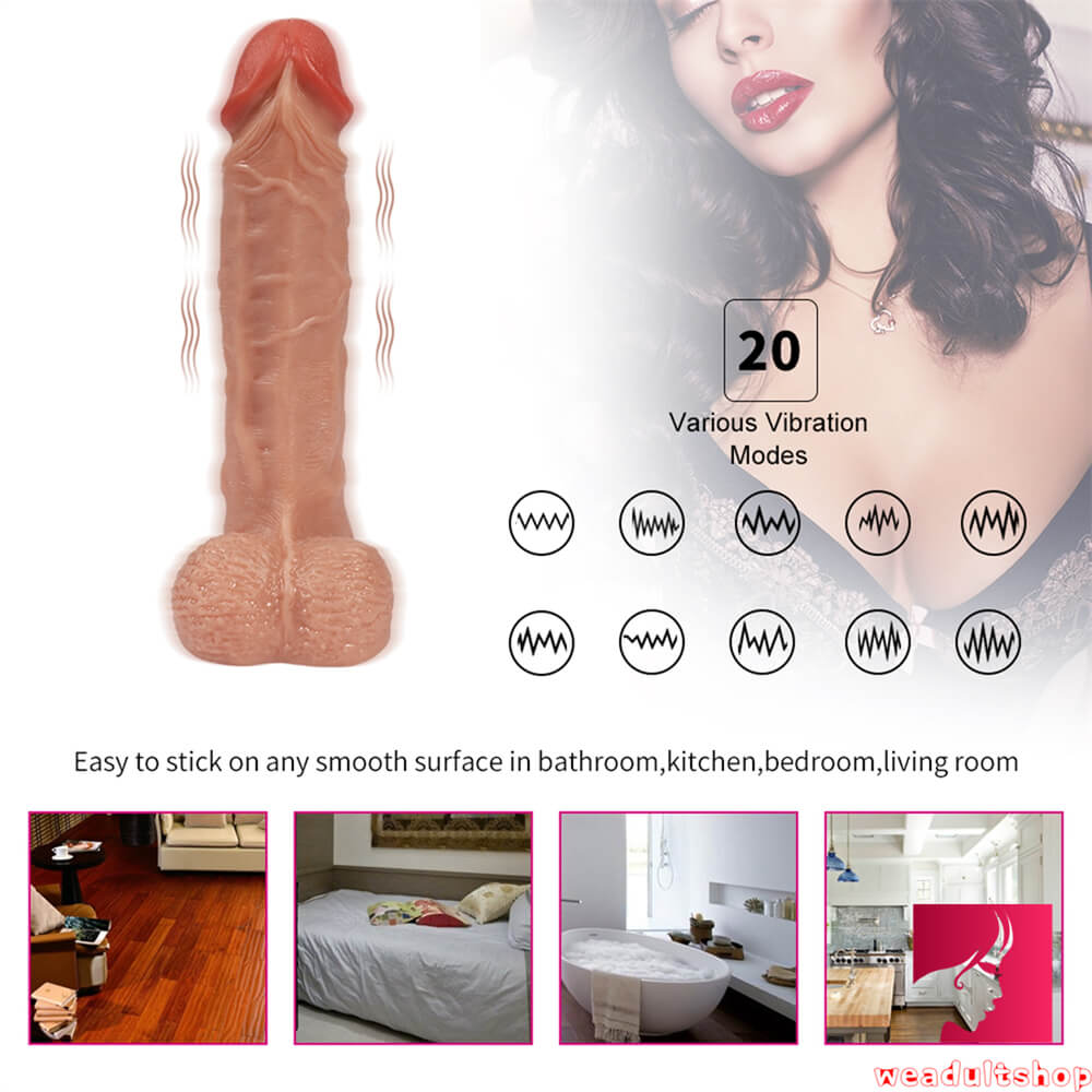 8in Waterproof 20 Vibrating Modes USB Charging Dildo