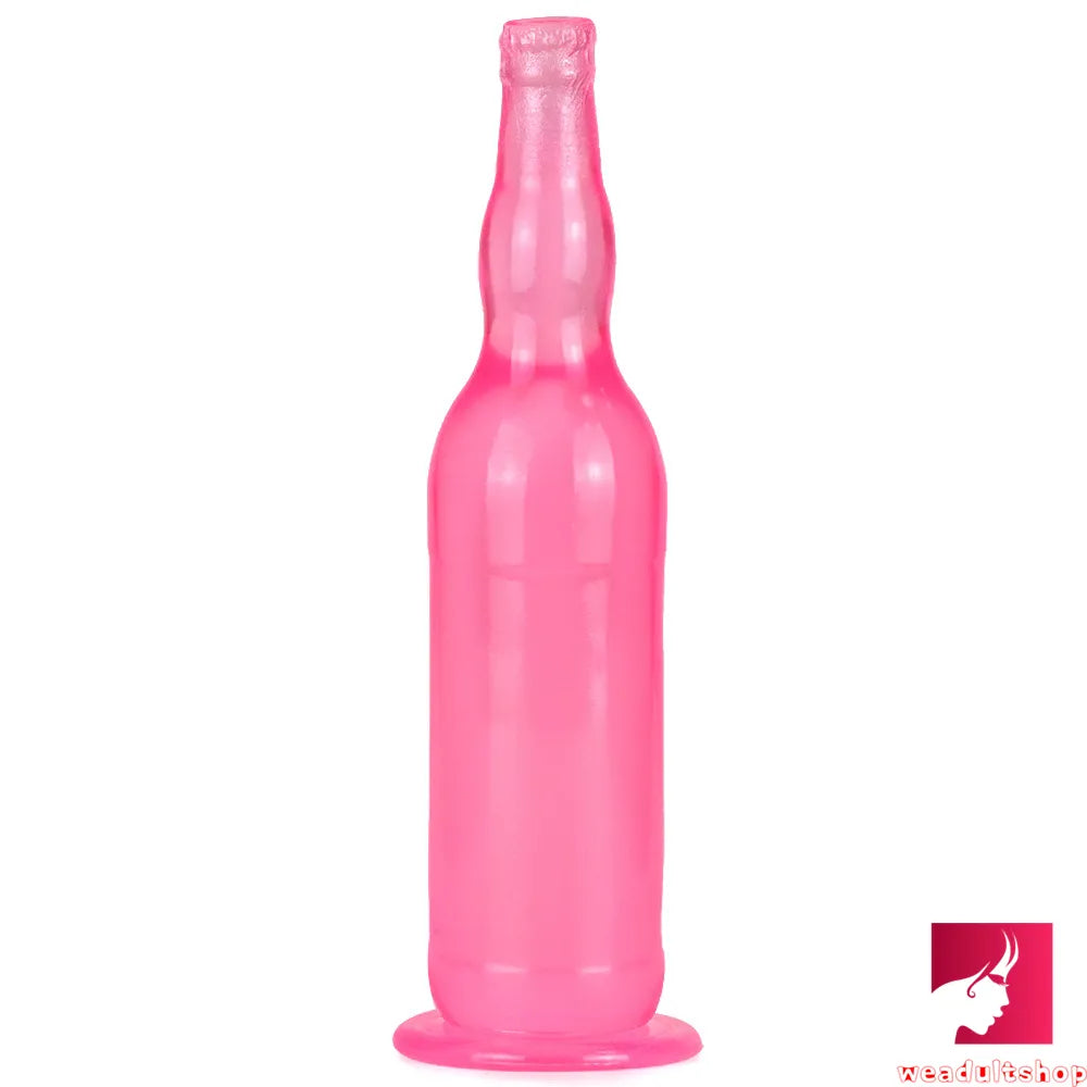 12in Beer Bottle Big Thick Transparent Penis Dildo Butt Plug