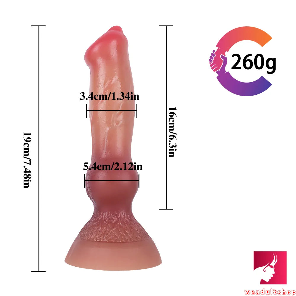 7.48in Beginner Anal Dildo Fantasy Animal Dog Couple Dildo