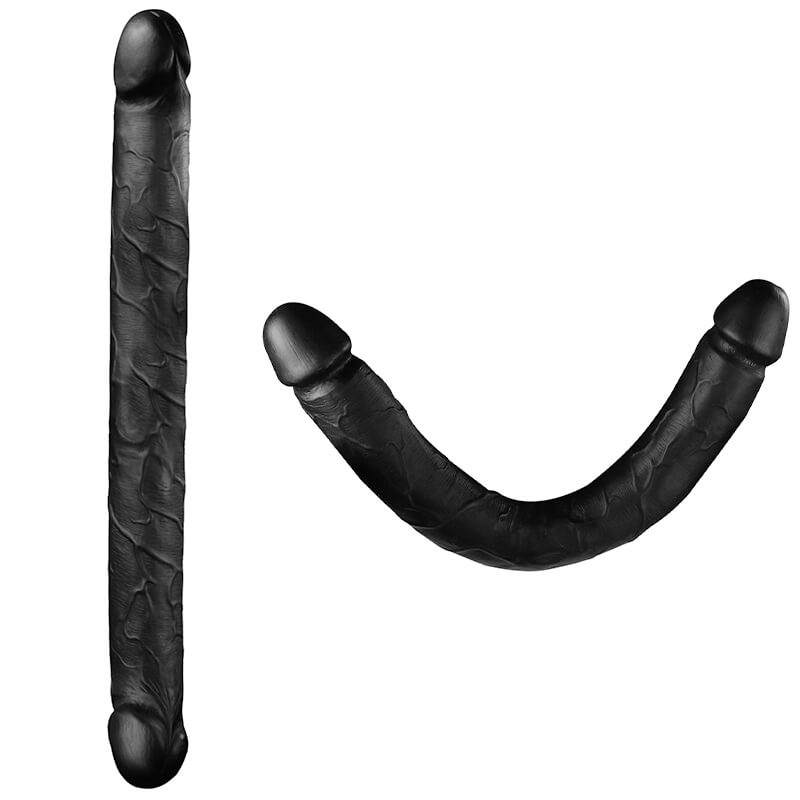 18.11in Long Skinny Dildo Smooth Double Soft Silicone Kiss Sex Toy weadultshop