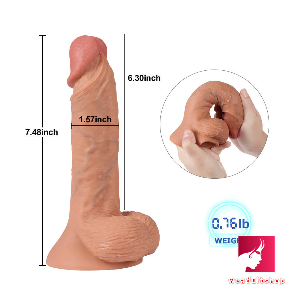 7.48in Hot Women Uses Dildo Double Soft Sex Toy