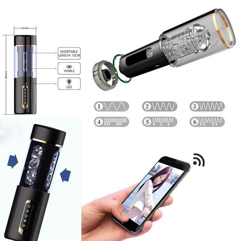 Bluetooth Sex Toy Thrusting Auto Blow New Masturbator - Adult Toys