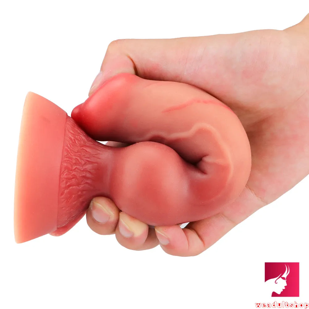 7.6in Soft Fantasy Dog Animal Penis Dildo For Anal Massaging