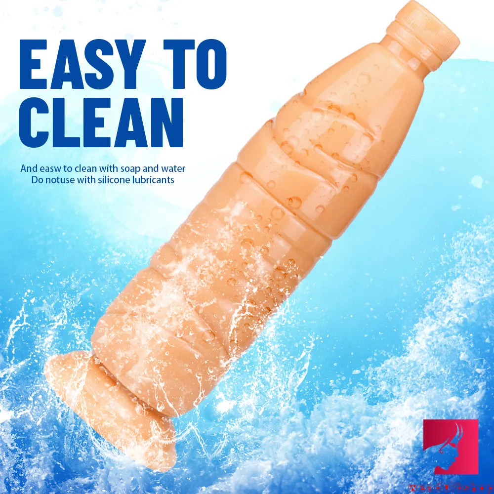 9.65in Bottle Fantasy Women Vagina Sex Penis Dildo For Adults