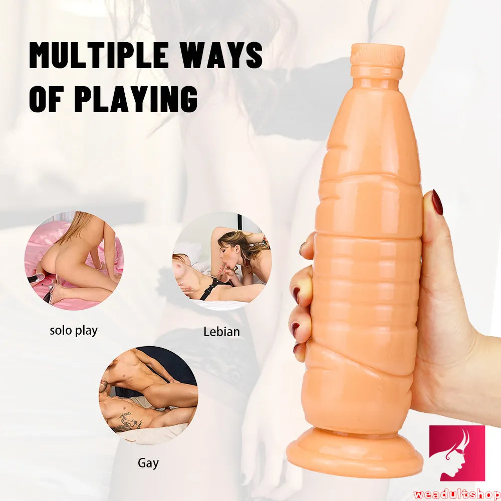 9.65in Bottle Fantasy Women Vagina Sex Penis Dildo For Adults