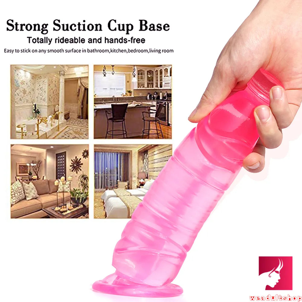 9.65in Bottle Fantasy Women Vagina Sex Penis Dildo For Adults