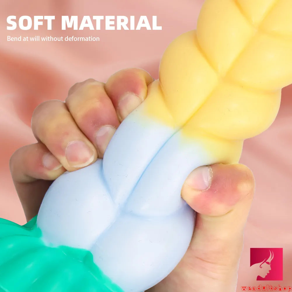 8.07in Fantasy Spiral Flexible Butt Plug Dildo For Women Orgasm