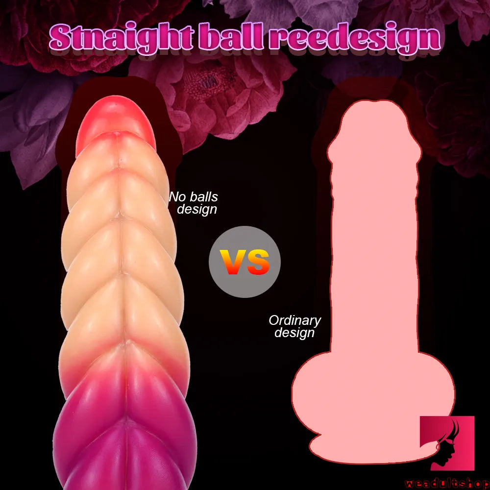 8.07in Ombre Spiral Dildo With Pink Tender Glans For Fucking