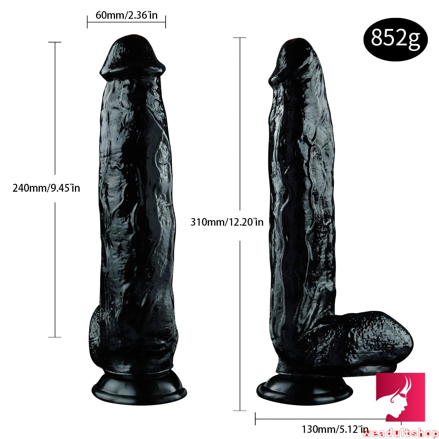 12.2in Realistic Feeling Dildo With Vivid Blood Vessel For Vagina
