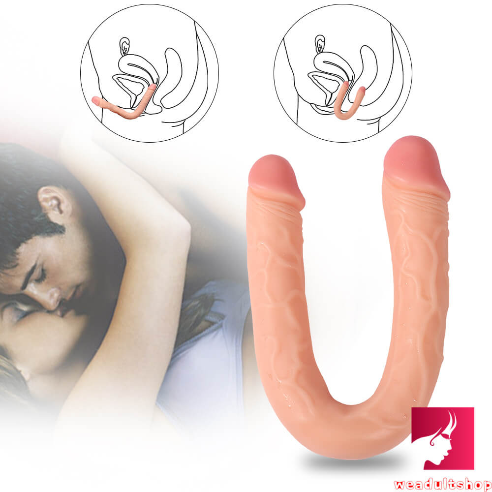 16.1in Silicone Double Dildo U Shaped Interactive Long Dildo weadultshop