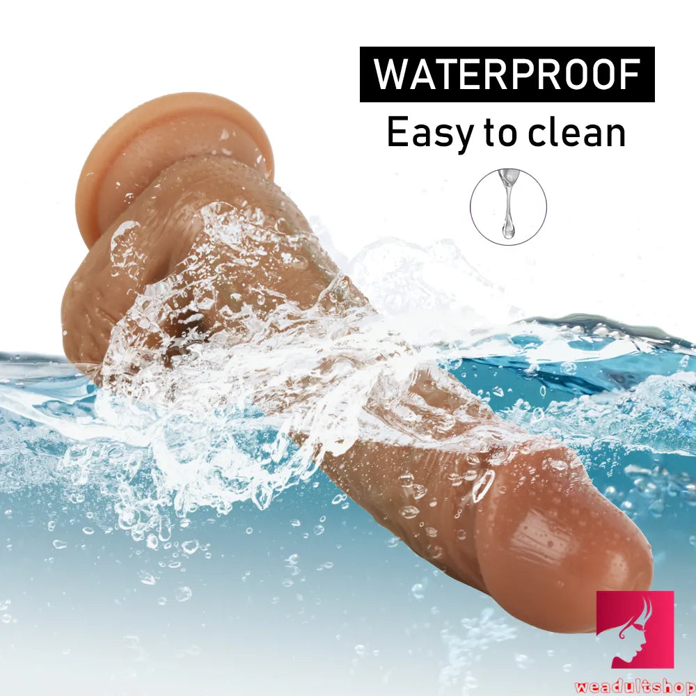 7.68in Super Skin Soft Realistic Silicone Male Artificial Penis Dildo