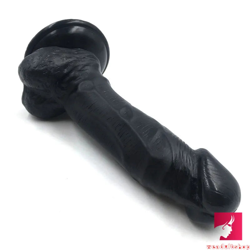 8.3in Flesh Black Vagina Dildo Strong Sucker G-Spot Masturbator