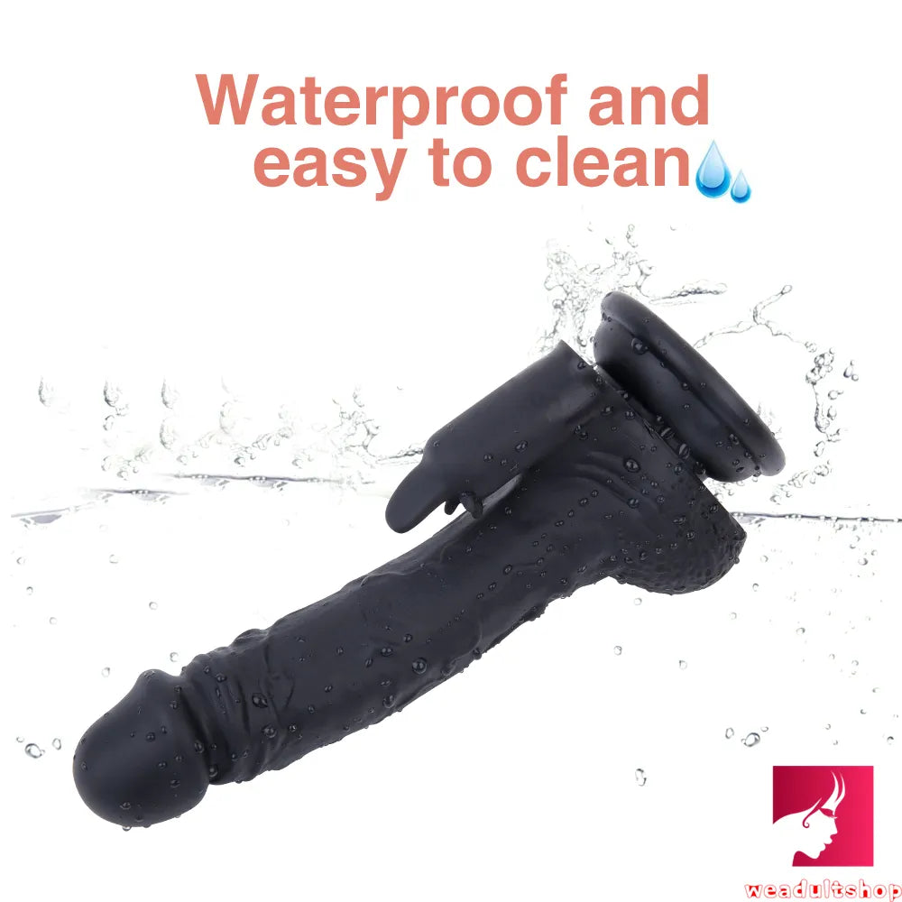 7.87in Elastic Hard Inside Dildo Sex Toy With Blue Veins