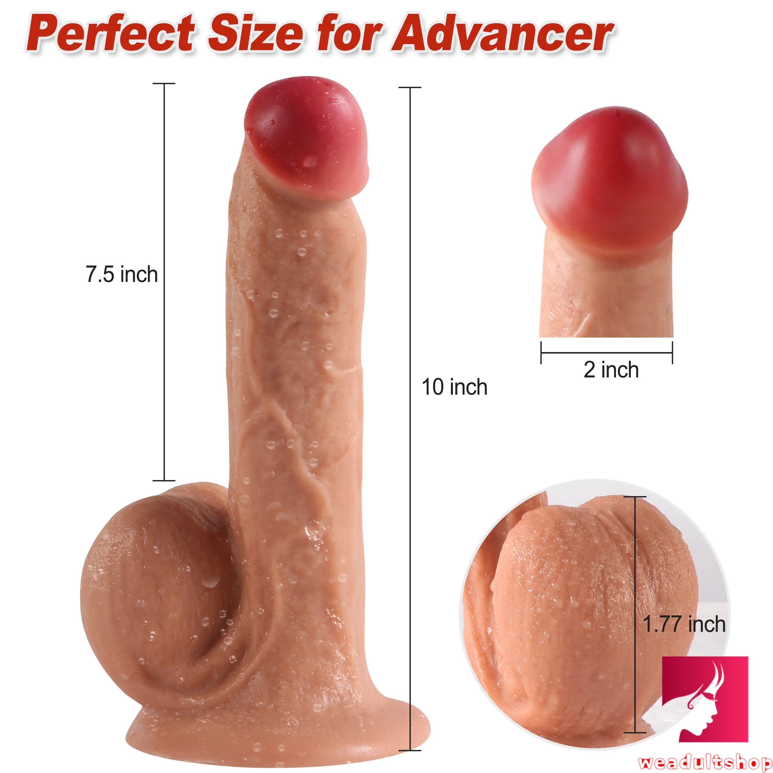 10in Perfect Size Big Dildo For Women With Big Eggs Thick Toy