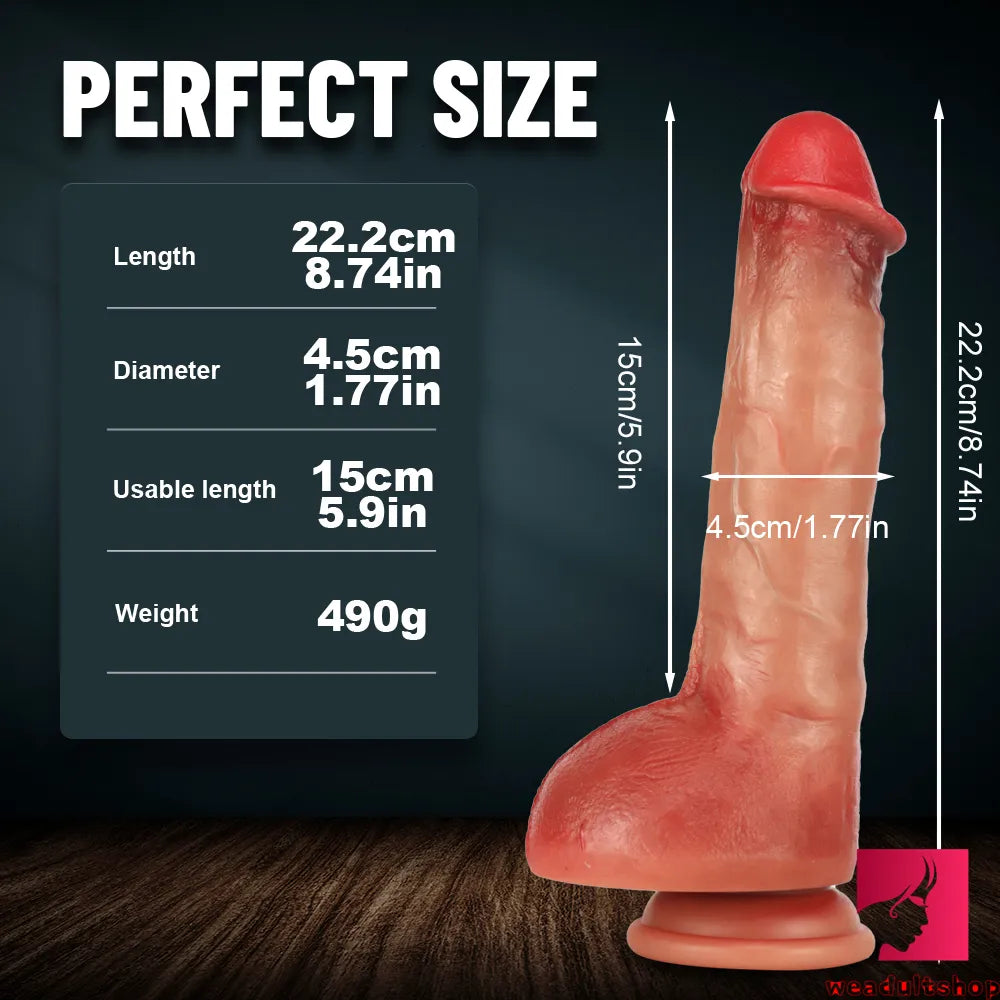 8.74in Tender Women Females Penis Dildo For Anal Vagina Sex