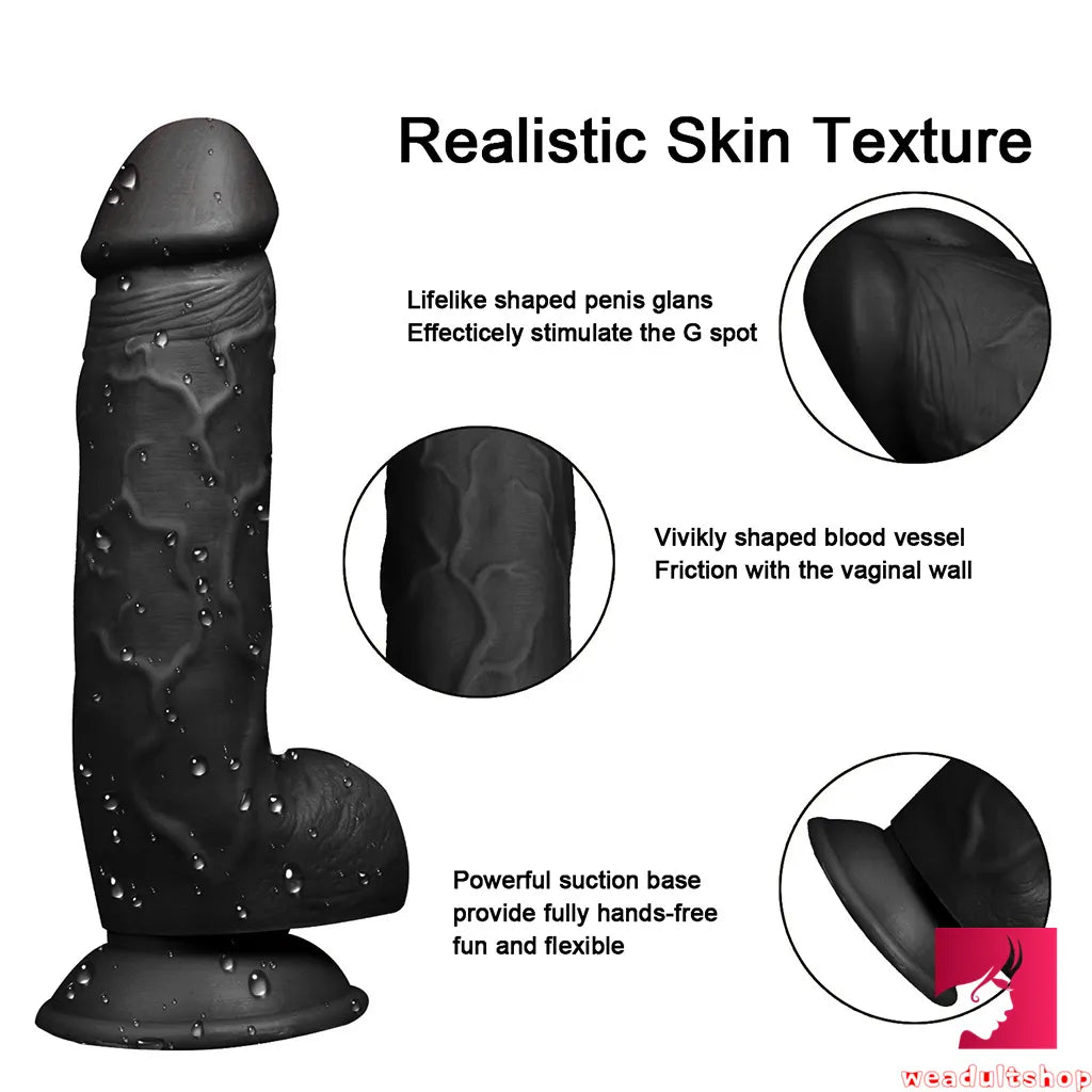 9.25in Soft Sexy Realistic Penis Dildo G Spot Vagina Stimulator