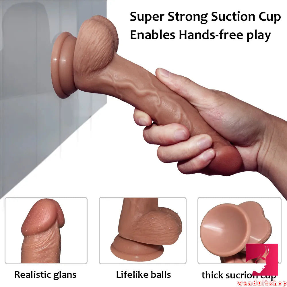 7.48in Double Layer Silicone Dildo For Women Couples Using Sex Toy