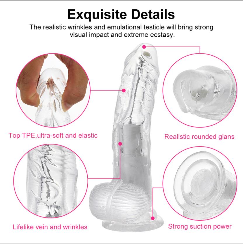 Dildo Ball With Suction Realistic 360° Rotation Dildo Stimulator - Adult Toys