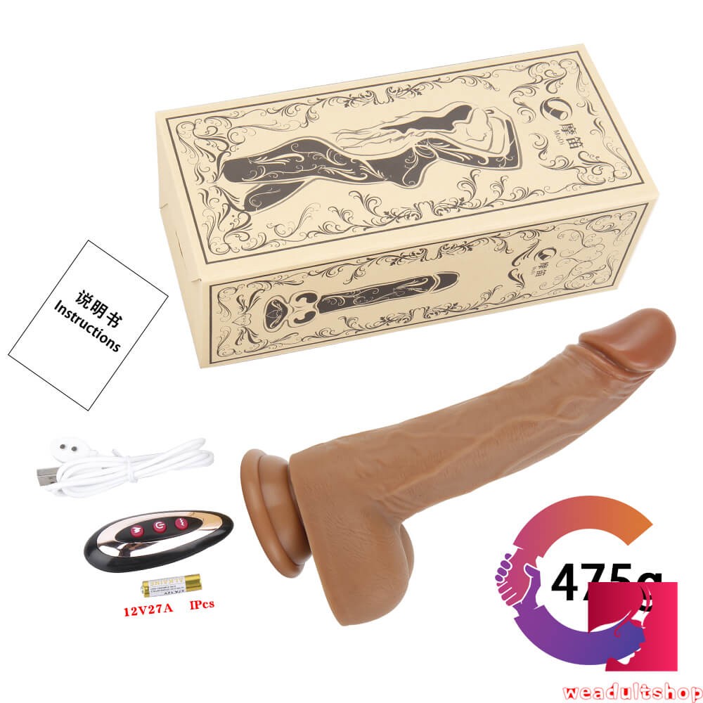 8.3in Heating 7 Vibrating Worming 5 Revolving Dildo Soft Toy