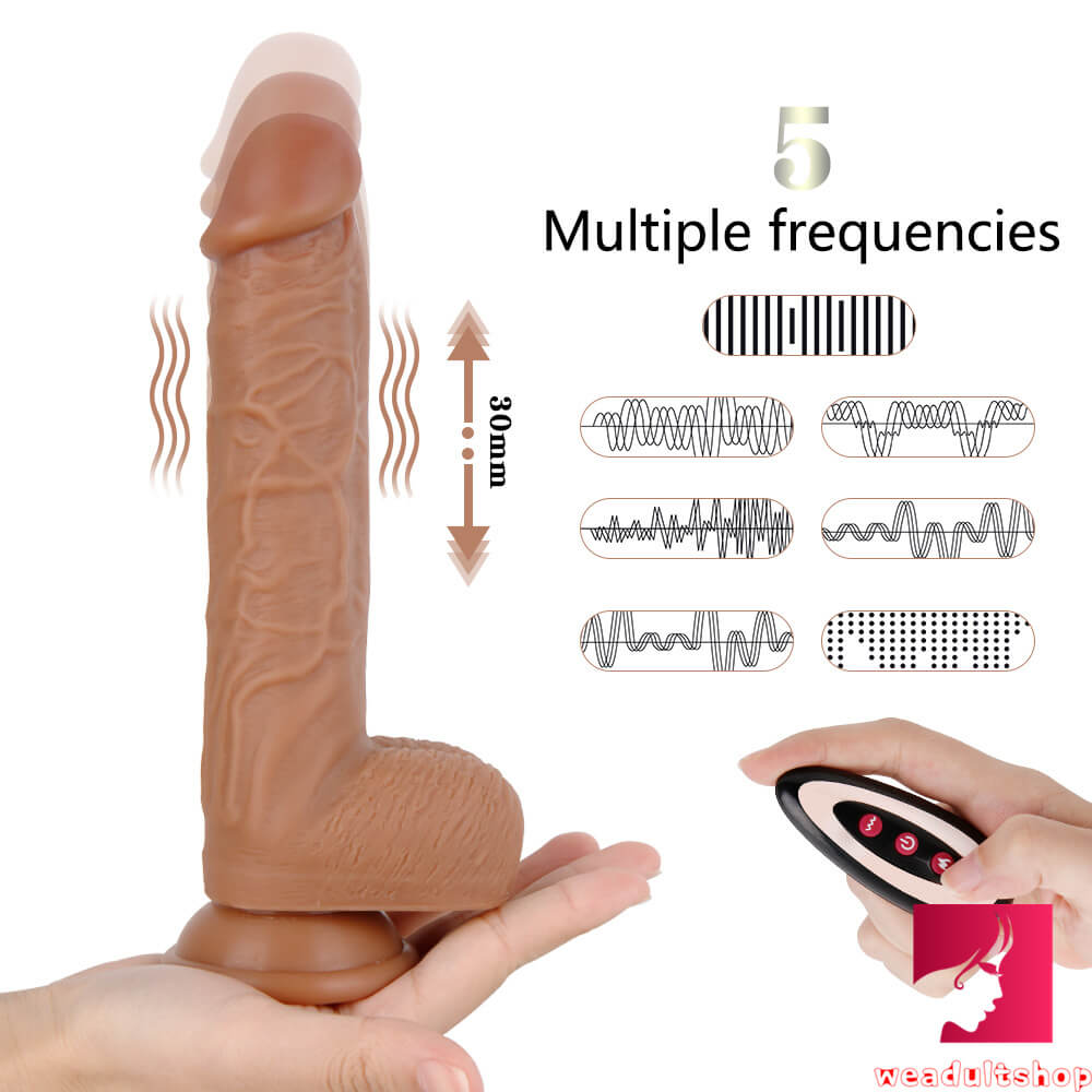 8.3in New Style Remote Heating Thrusting Vibrating Dildo