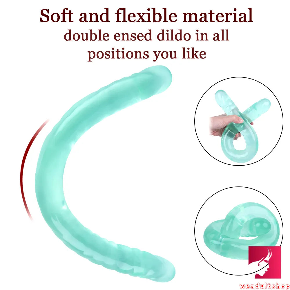 18.5in Dual Heads Real Skin Feeling Dildo For G Spot Massaging