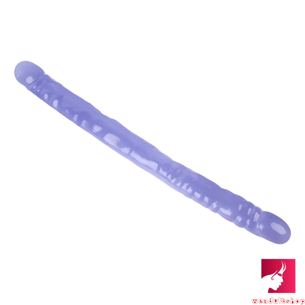 18.5in Dual Heads Real Skin Feeling Dildo For G Spot Massaging