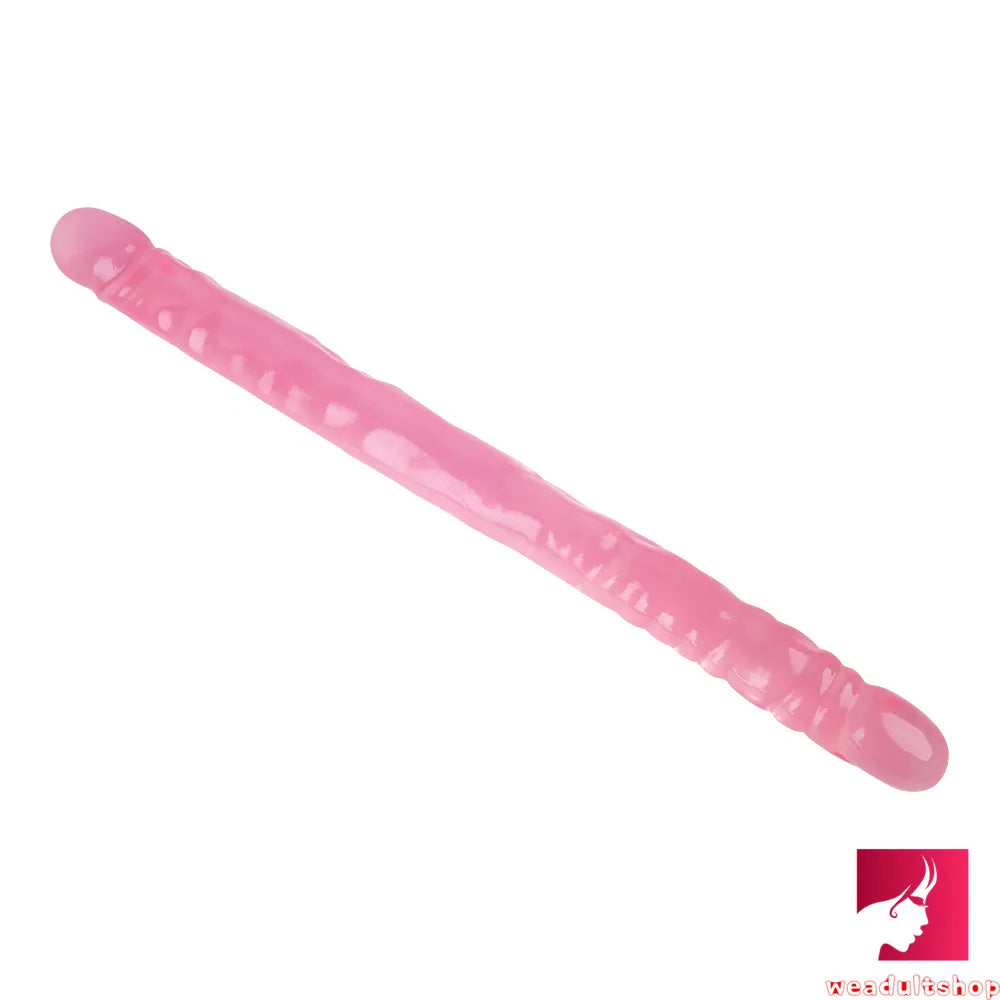 18.5in Dual Heads Real Skin Feeling Dildo For G Spot Massaging