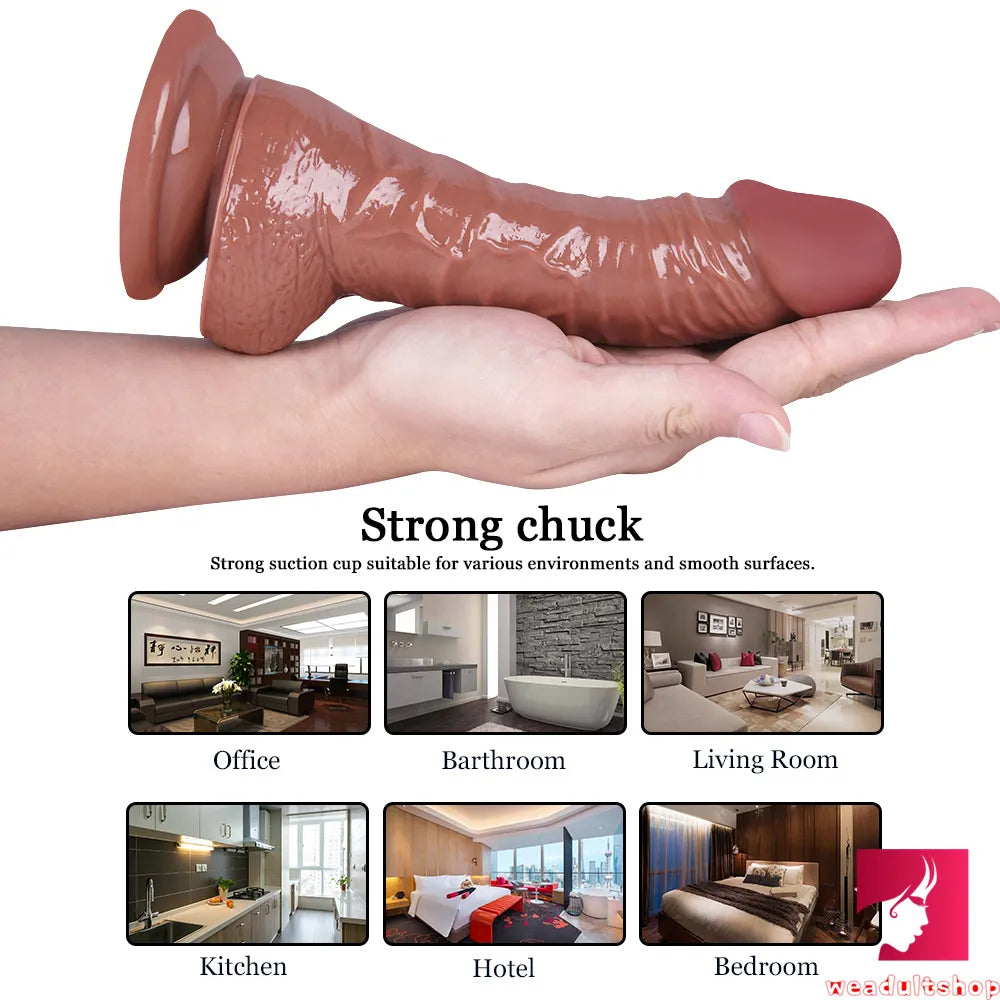 7.87in Flexible G-spot Realistic Dildo With Powerful Suction Cup