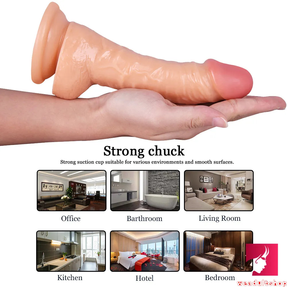 7.87in Flexible G-spot Realistic Dildo With Powerful Suction Cup