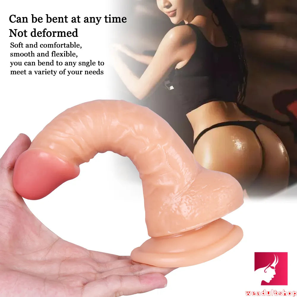 7.87in Flexible G-spot Realistic Dildo With Powerful Suction Cup
